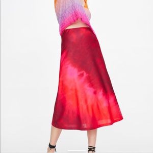 Zara Midi Tie Dye skirt